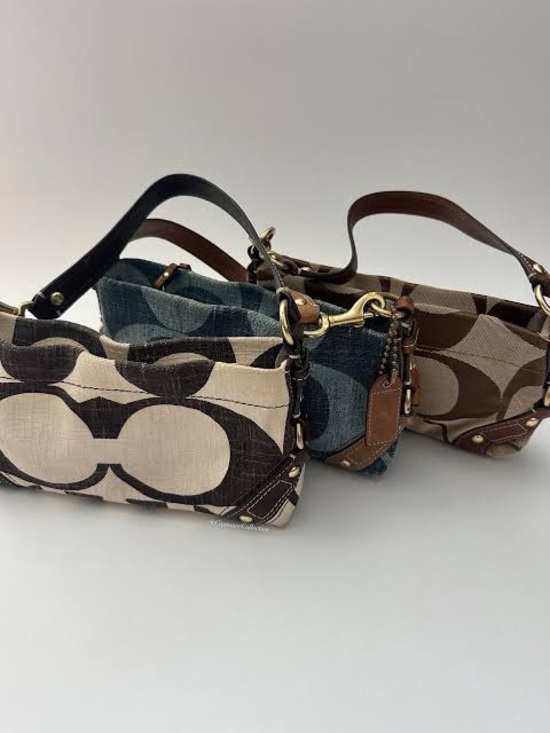 Coach Carly bag in denim or cream